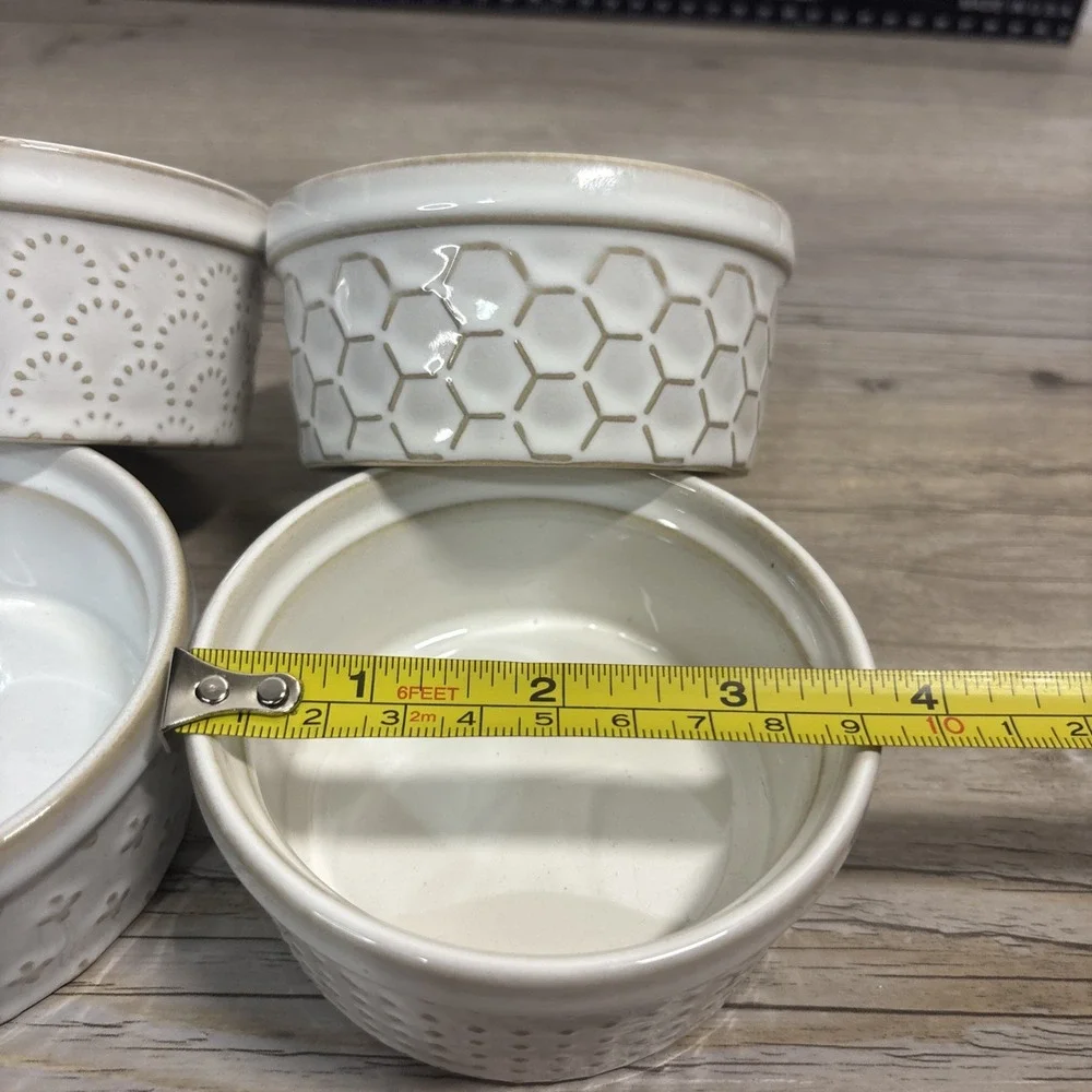 LE TAUCI Ramekins 6 oz, Ramiken for Creme Brulee, Lava 6 Arctic White